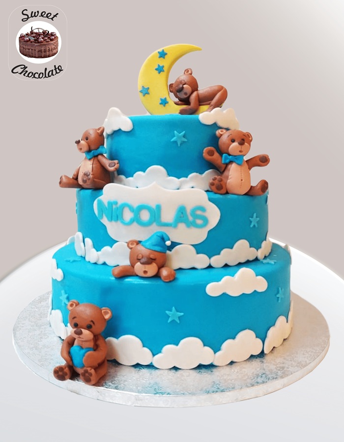 Tort botez ursuleti sweet chocolate